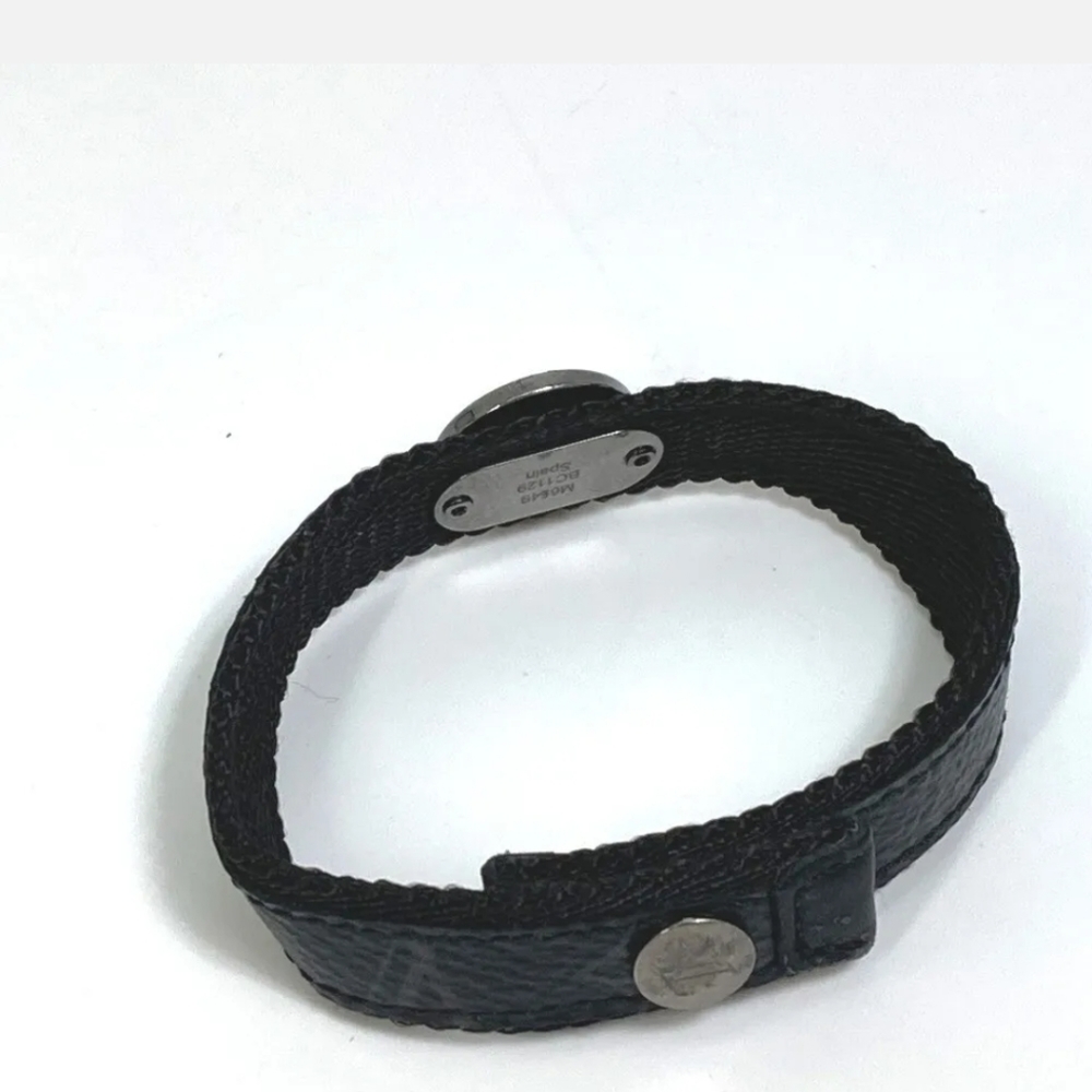 Louis Vuitton Luxury Bracelet Black leather with Silver Hardware absolutely gorg - Picture 5 of 10